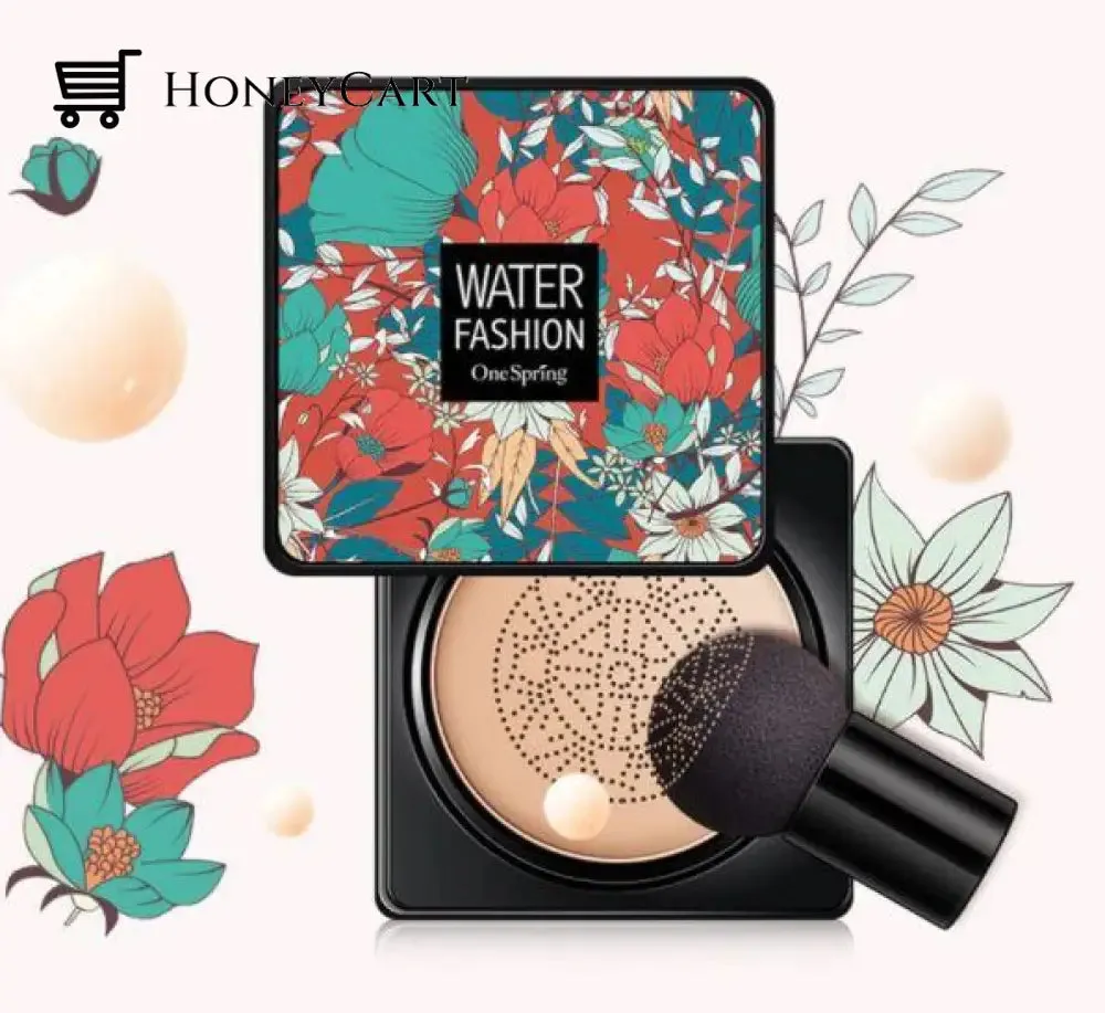 Air Cushion CC Cream Mushroom Head Foundation, Moisturizing BB Cream Makeup Long Lasting Matte Concealer