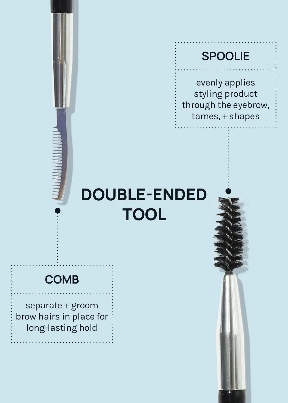 AOA Dual Brow Comb   Spoolie