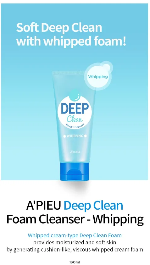 A'PIEU Deep Clean Foam Cleanser 130ml