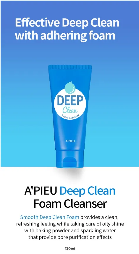 A'PIEU Deep Clean Foam Cleanser 130ml