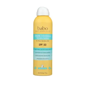 Babobotani - Sunscreen SPF 50 Sheer Mineral, 6 oz