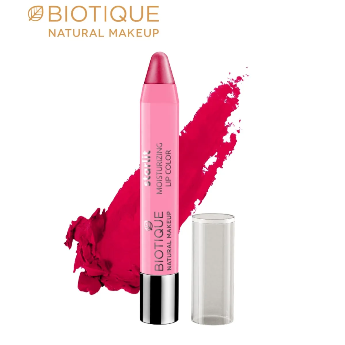 Biotique Natural Makeup Starlit Moisturising Lipstick, Rose Nectar Red