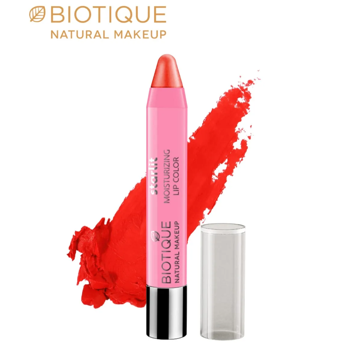 Biotique Natural Makeup Starlit Moisturising Lipstick, Rose Nectar Red