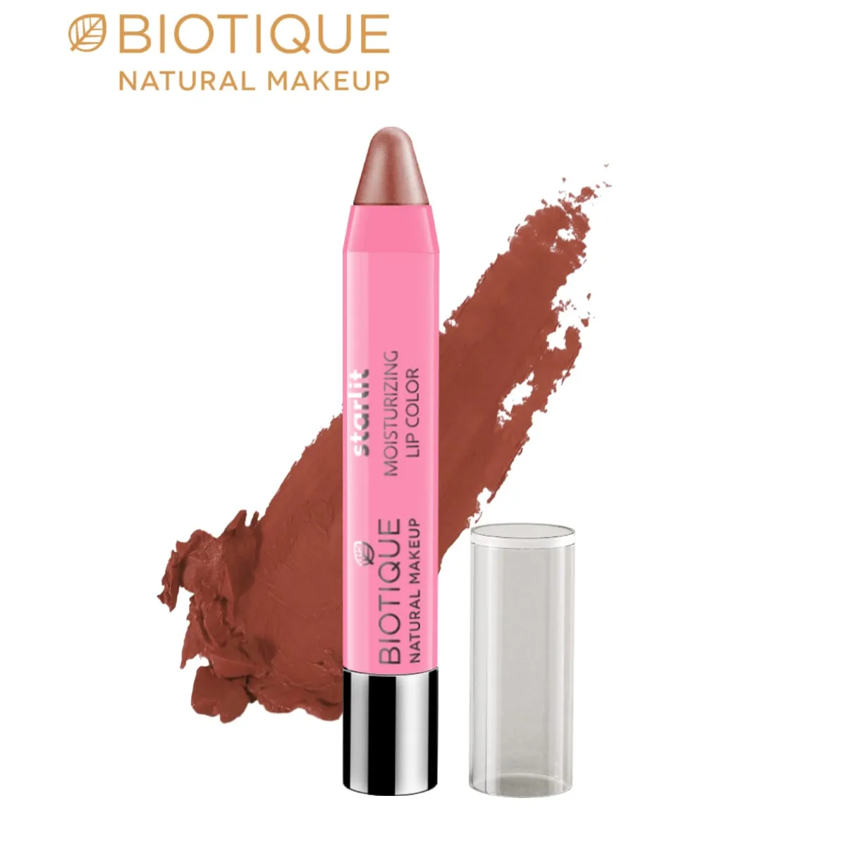 Biotique Natural Makeup Starlit Moisturising Lipstick, Rose Nectar Red