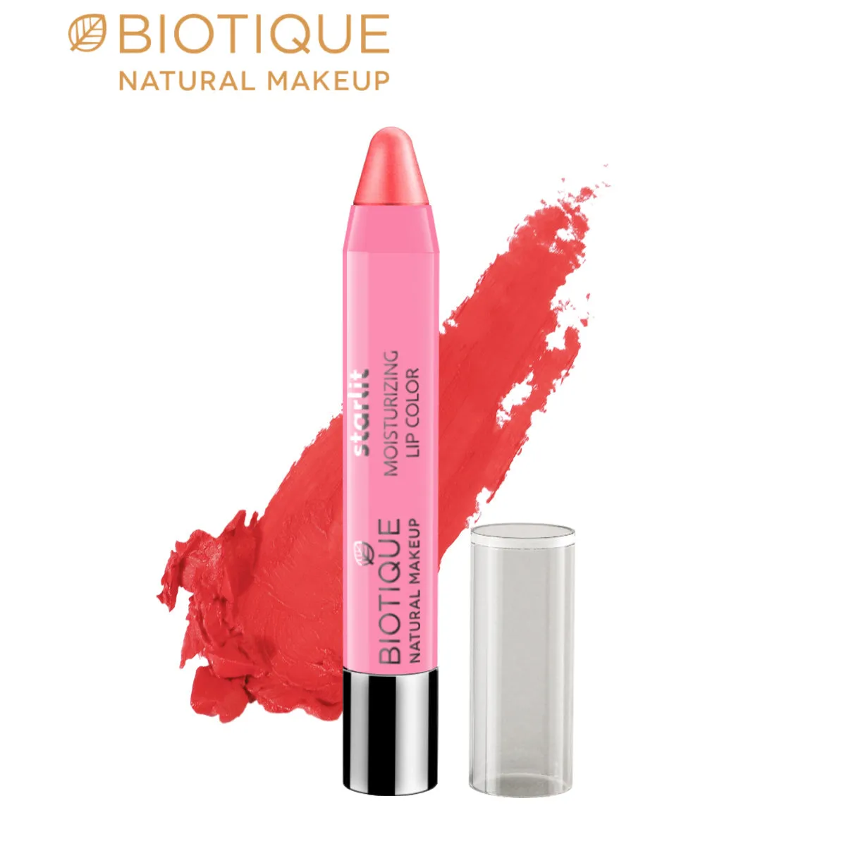 Biotique Natural Makeup Starlit Moisturising Lipstick, Rose Nectar Red