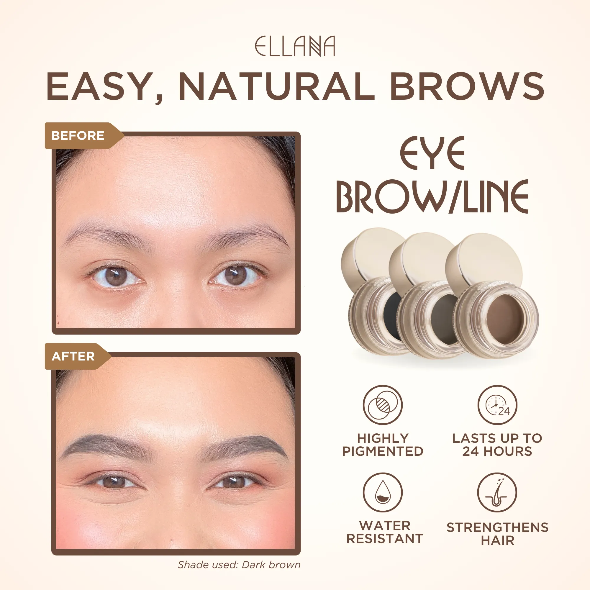 Eye Brow/Line | 2-in-1 Eyebrow/Eyeliner Gel with Castor & Marula Oil