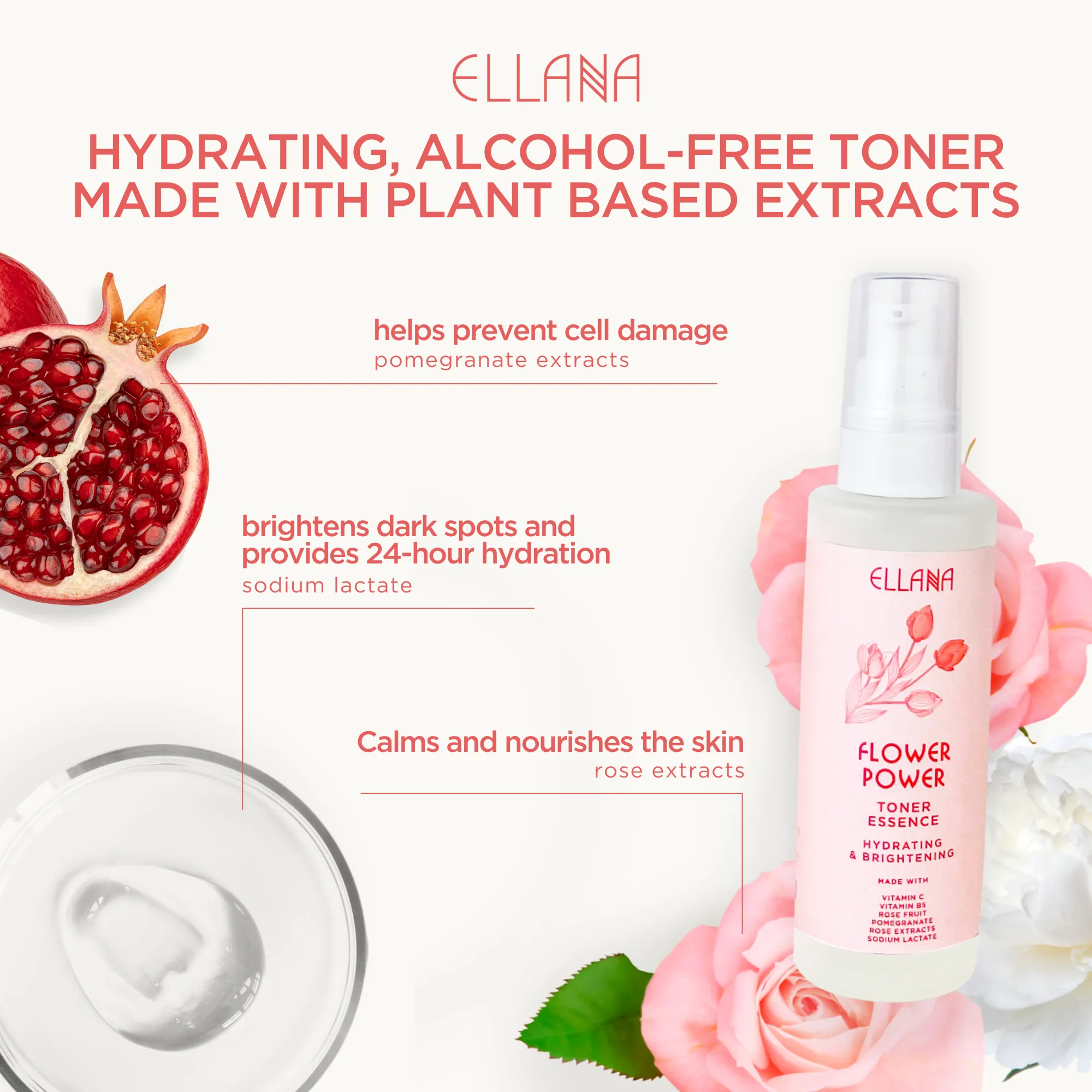 Flower Power Toner Essence, Hydrates and Brightens