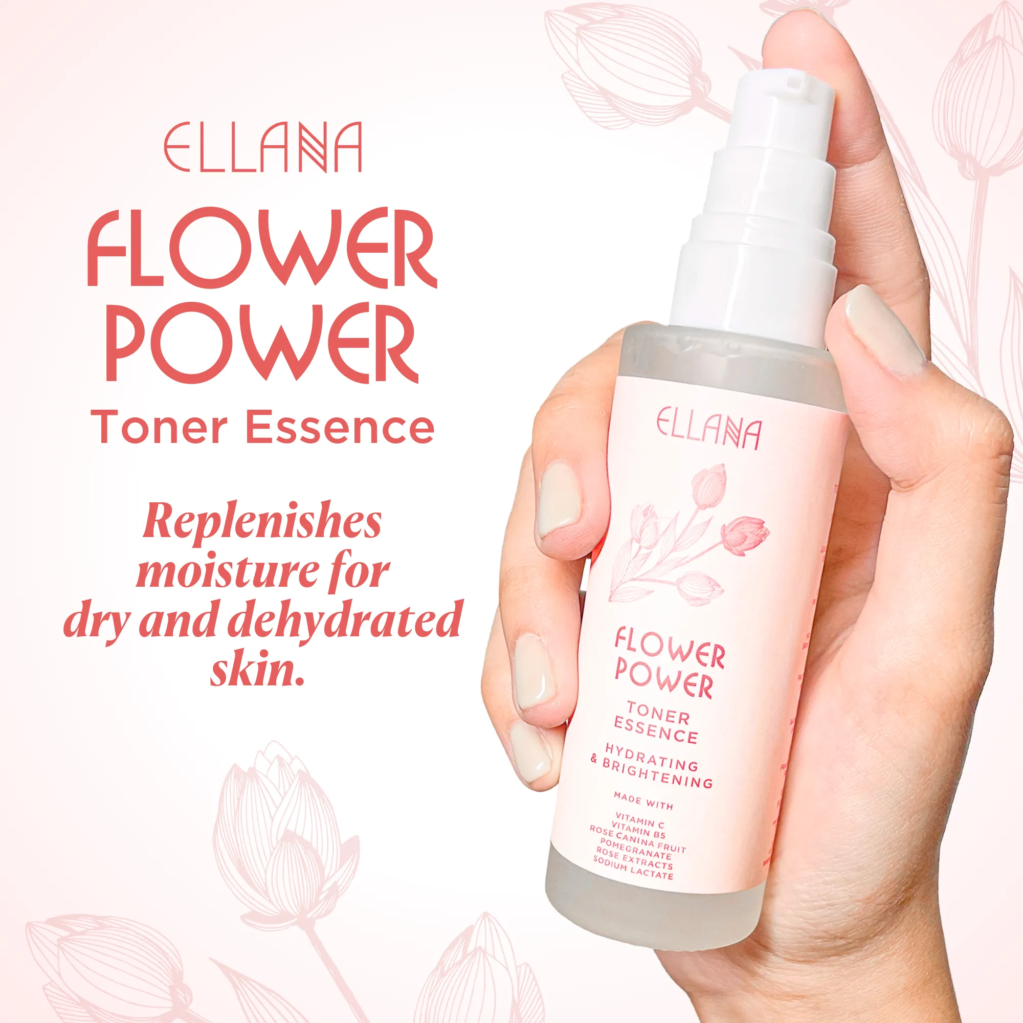 Flower Power Toner Essence, Hydrates and Brightens