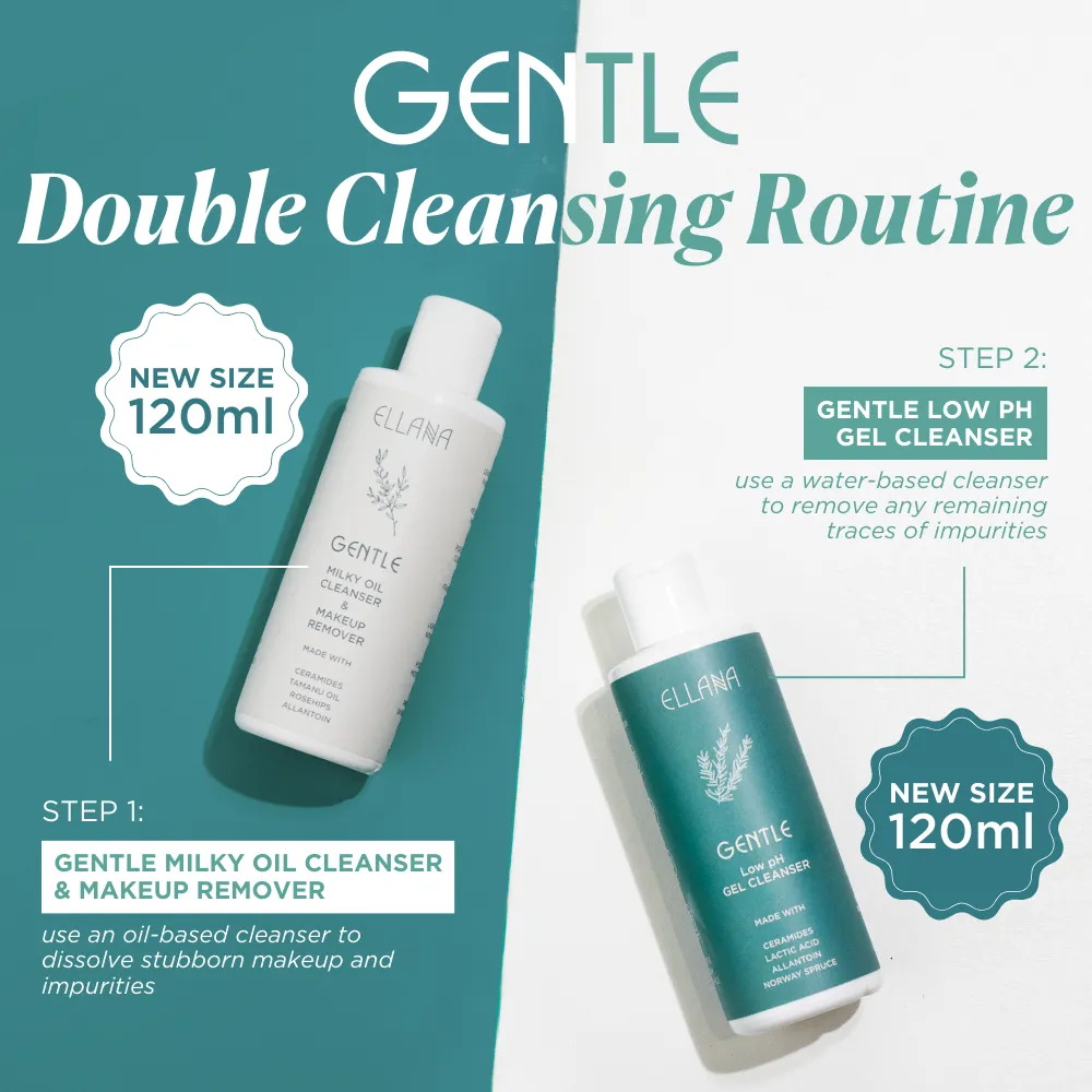 Gentle Milky Oil Cleanser & Makeup Remover made with Ceramides, Tamanu Oil, Rosehips, Allantoin