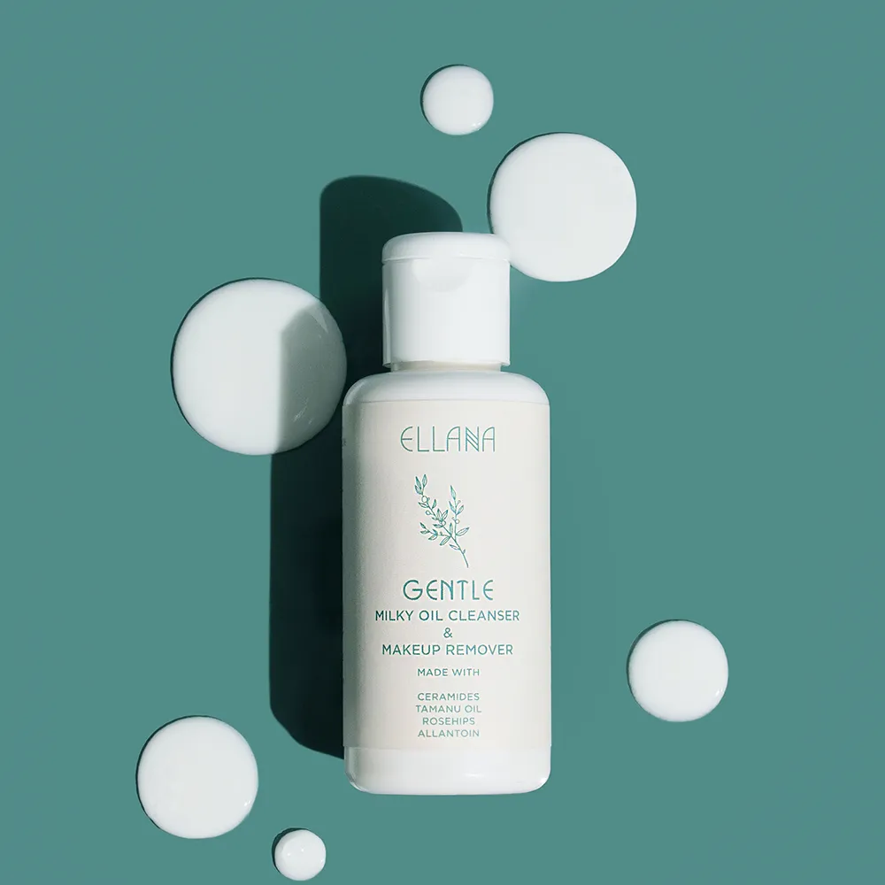 Gentle Milky Oil Cleanser & Makeup Remover made with Ceramides, Tamanu Oil, Rosehips, Allantoin