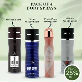 Hemani Pack Of 4 - Body Sprays