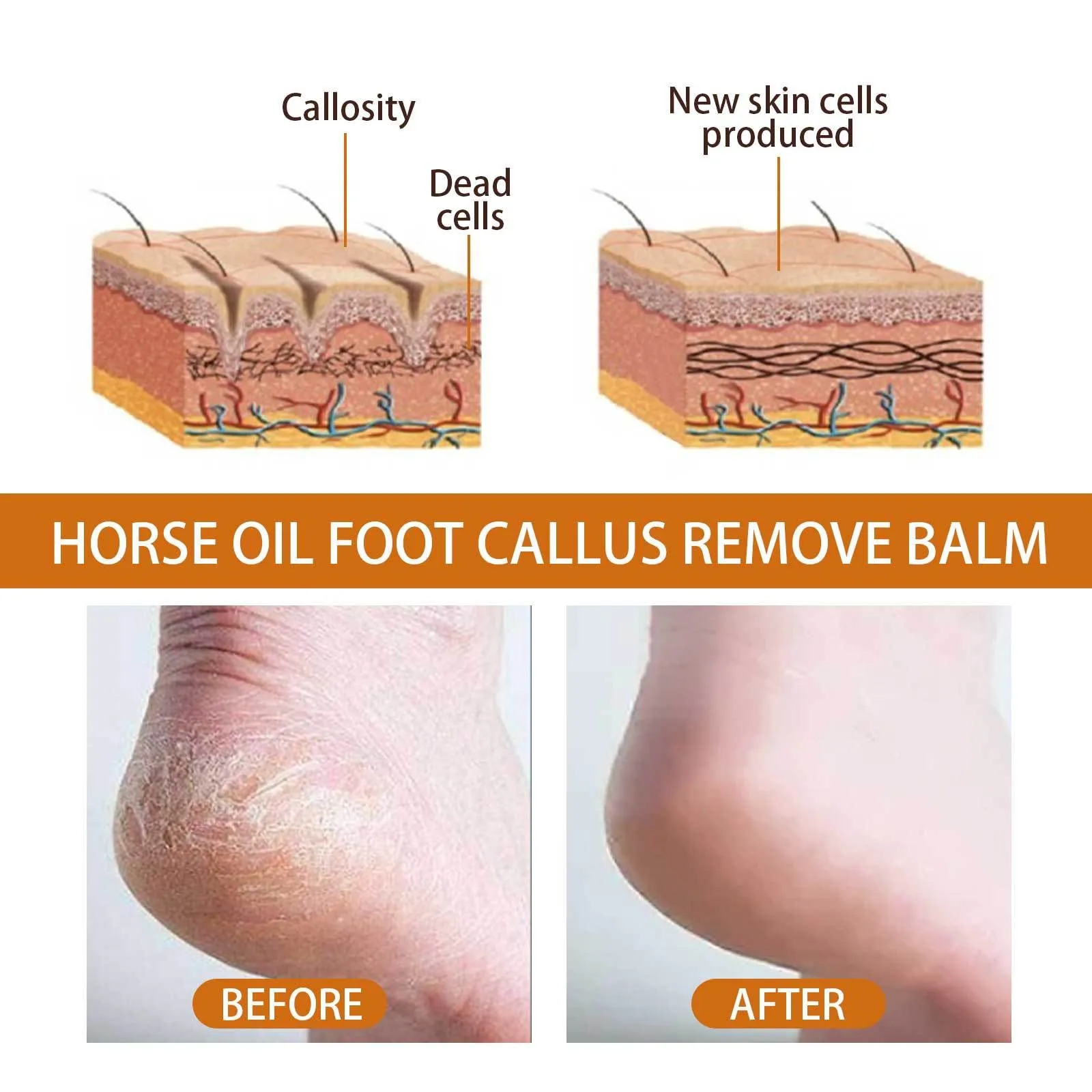 Horse Oil Foot Care Cream Repair Heel Dry Peeling Anti-chapping