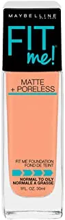 Maybelline Fit Me Matte   Poreless Liquid Foundation Makeup, Rich Tan, 1 fl; oz; Oil-Free Foundation