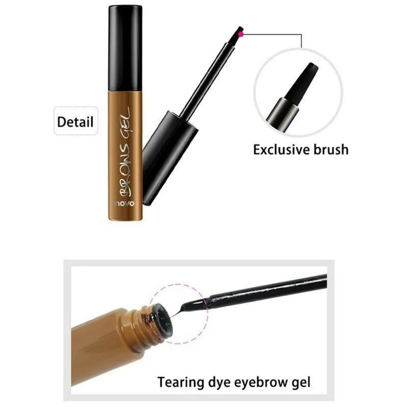 Peel Off Brown Black Eye Brow Tattoo Tint Waterproof Long-lasting Professional Eyebrow Gel Cream Mascara Eye Makeup Cosmetics