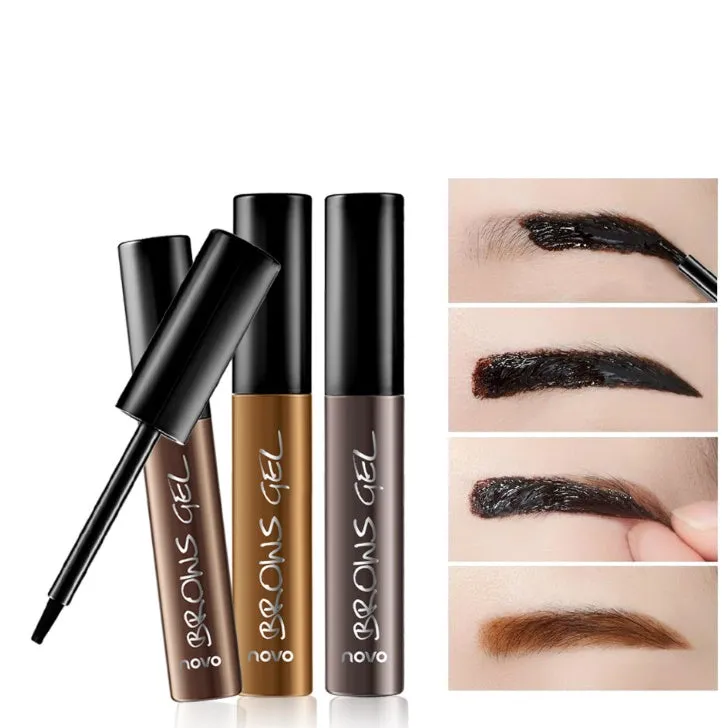 Peel Off Brown Black Eye Brow Tattoo Tint Waterproof Long-lasting Professional Eyebrow Gel Cream Mascara Eye Makeup Cosmetics