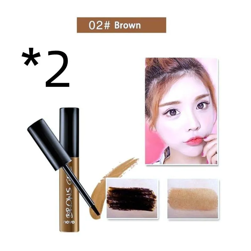 Peel Off Brown Black Eye Brow Tattoo Tint Waterproof Long-lasting Professional Eyebrow Gel Cream Mascara Eye Makeup Cosmetics