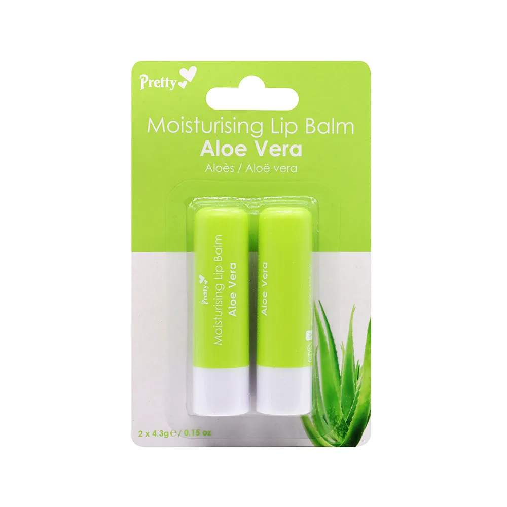 Pretty Moisturising Lip Balm Aloe Vera 2Pack