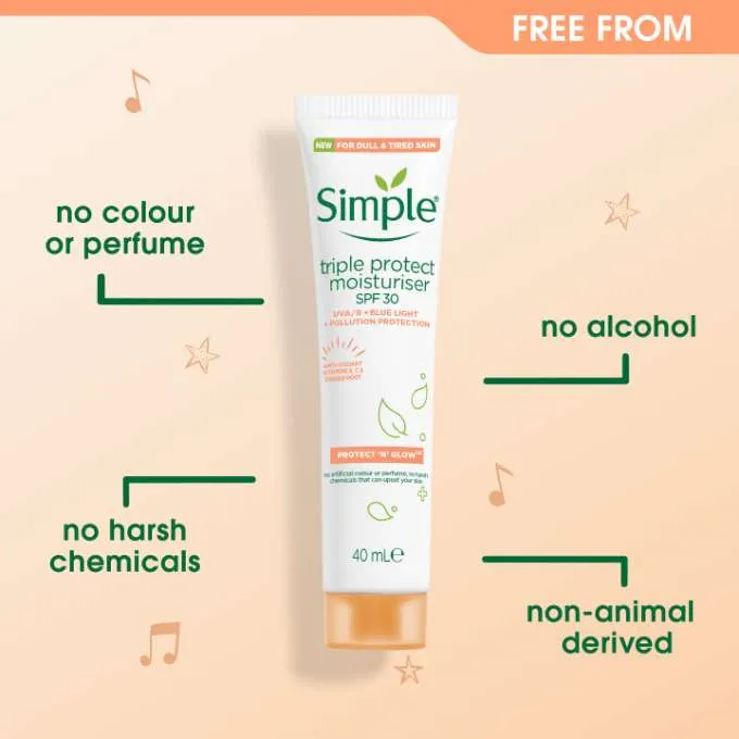 SIMPLE PROTECT N GLOW TRIPLE PROTECT MOISTURIZER SPF30