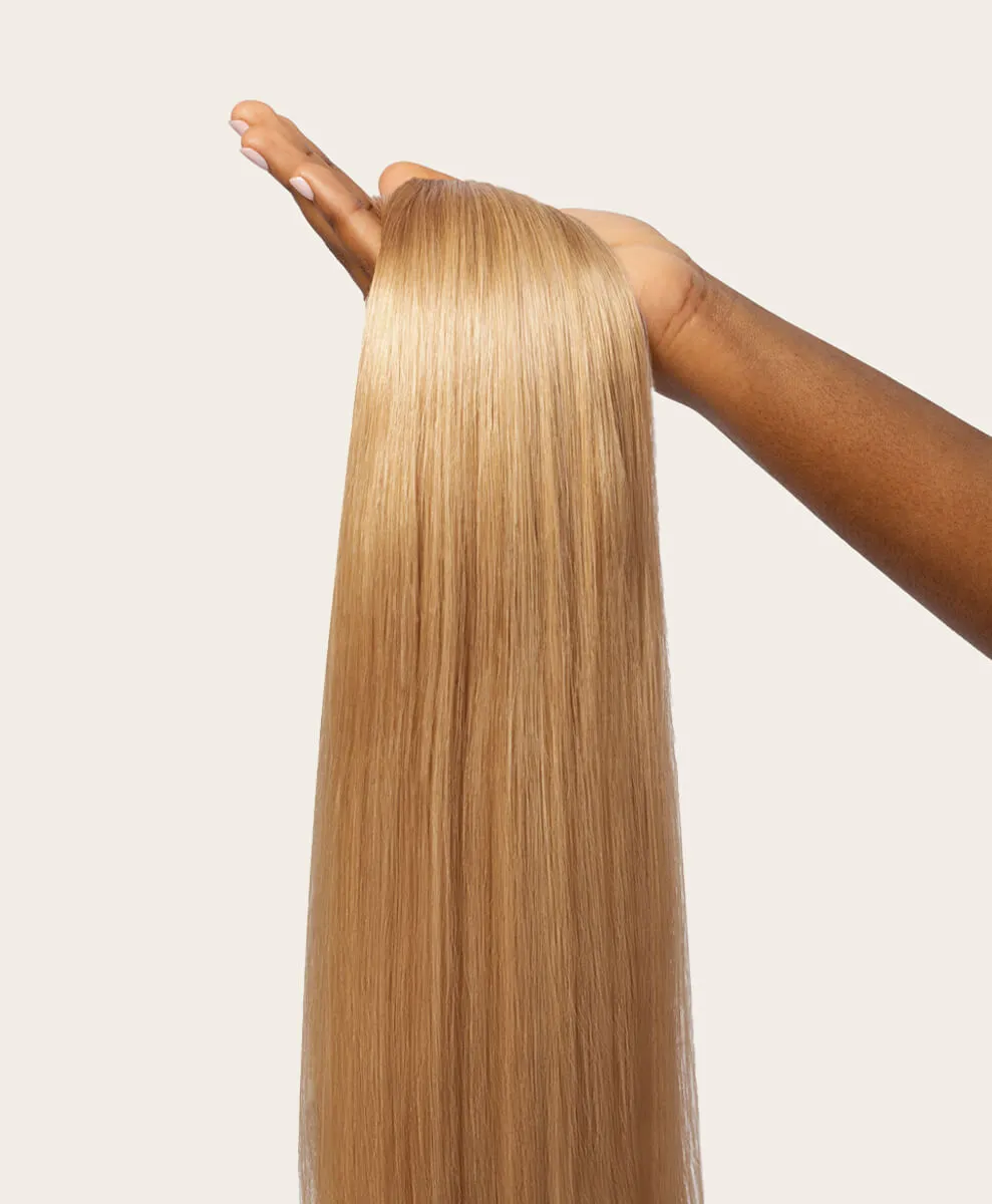 Warm Blonde, 12" Seamless Clip-In Hair Extensions, #27A | 140g